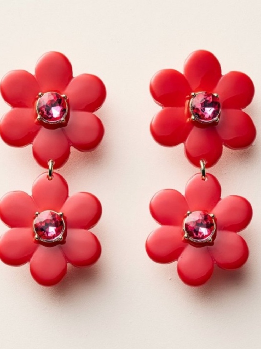 KATE SPADE BUNDLE OF 2 PAIRS FLORAL LINEAR EARRINGS - Picture 3 of 4
